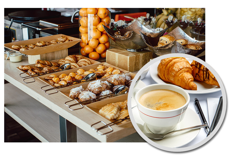 Desayunos de empresas, coffee breaks, menús de trabajo en Talavera en Hotel Ebora