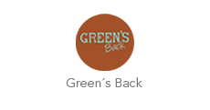 logo cafetería Green´s back en Talavera en Hotel Ebora